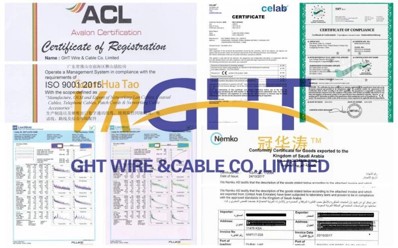 4X0.52mmcu 0.95 Mmpe O. D.: 6.1mm Outdoor FTP CAT6 Cable 24AWG Cu Bc Copper