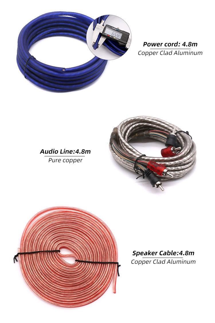 8ga Car Power Amplifier Cable, Copper Clad Aluminum Wire Core Car Audio Wire