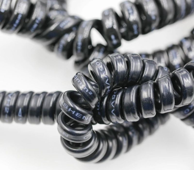2 /3 /4 /5 / 6 / 7 Core PVC/PU Spiral Cord Coiled Cable