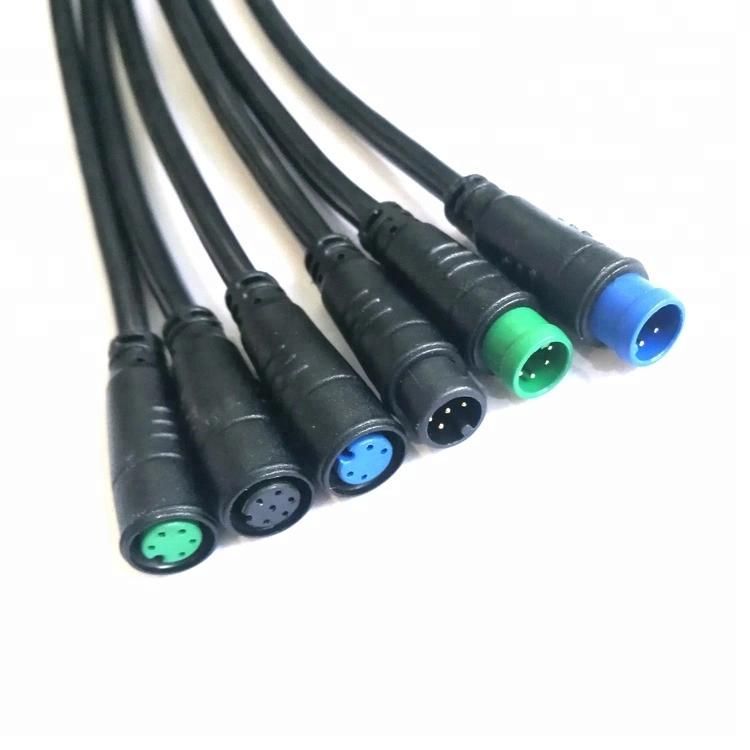 Push-Pull Circular M8, M12, M16 Connector Molded Cable for LED Control Box
