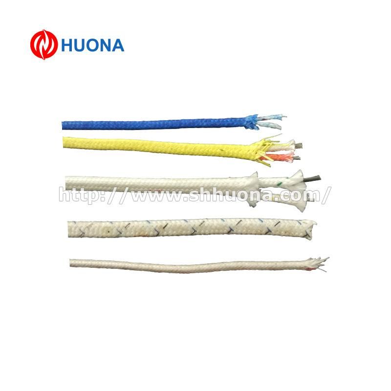 30AWG Thermocouple Wire Extension Wire with High Temp. Fiberglass Insulation Blue/ White Trace