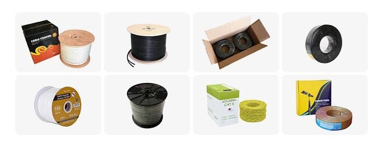 Factory Price Copper Conductor Material 1000FT RG6 with Power Coaxial Cable