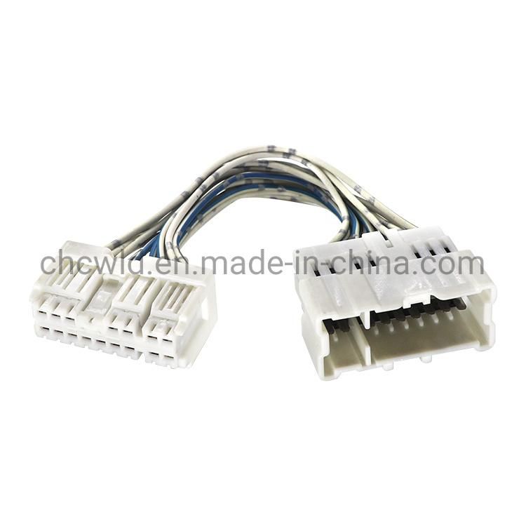 Customized Automotive 16 Pin Car Stereo Cable Assembly Wire Harness