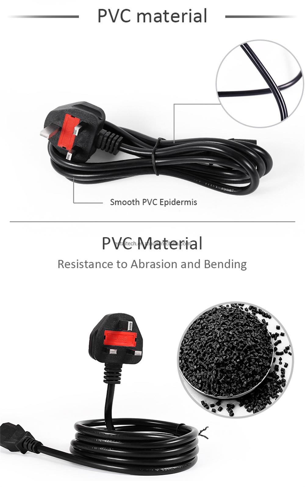 Factory Price 1.5m UK Power Cord with PVC for Computer Power Cord BS Plug