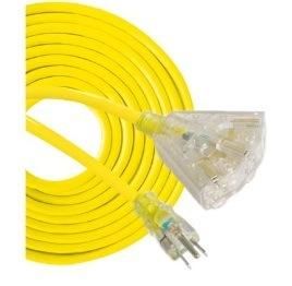 American UL/ETL AC Outdoor Extension Cord with Triple Tap Lighted Outlet E123W00ef