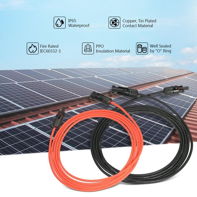 High-End Tin Plated Copper Conductor DC Solar PV Cable 18-4/0 AWG Single-Core Solar Cable