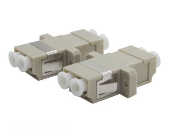 Multimode 4 Cores LC Upc Fiber Optic Adapter with Flange LC Quad Adapter for Fiber Optic Cable