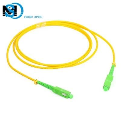 China Factory Simplex Sc / APC to Sc/APC G652D Single Mode Patch Cord Fiber Optic Cable