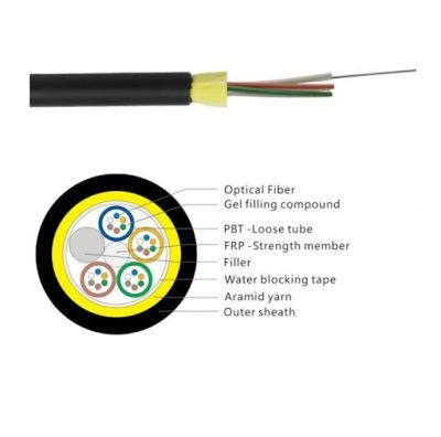 ADSS Optical Optic Fiber Cable All Dielectric Self Supporting Aerial with 100m 200m Span