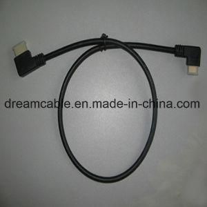 1m Right Angle HDMI to Mini HDMI Cable