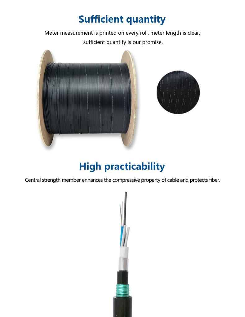 G652D Single Mode Fiber Optic Cable GYTA53 252 Core Buried Wire