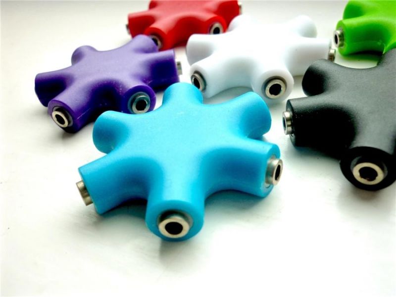 5-Way Multi Headphone Audio Splitter Connector Multi Headphone Splitter