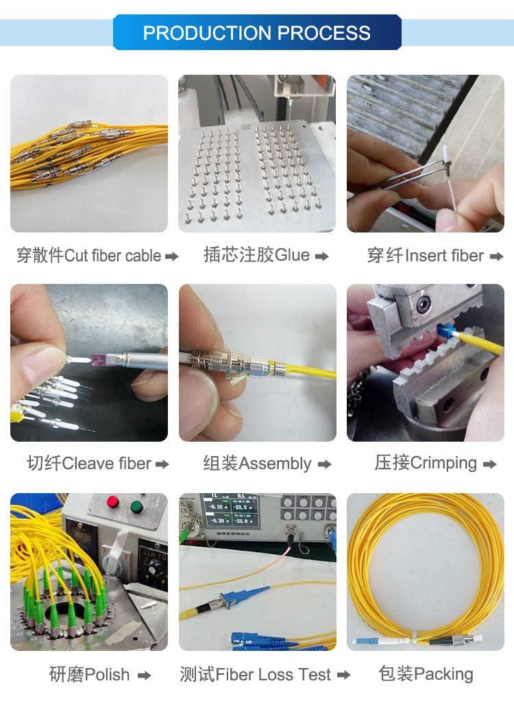 High Quality Simplex Jumper G652D/G657A Sc APC to Sc APC 2mm 3mm PVC/LSZH Fiber Optic Patch Cord with Connector