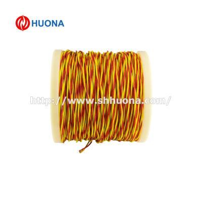 AWG 28 Type K Thermocouple Extension Wire with PTFE Insulation Twisted Thermocouple Cable Red and Yellow