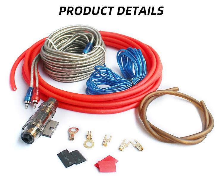 Car Amplifier Wiring Kits 6ga Transparent Cable for Car Subwoofer