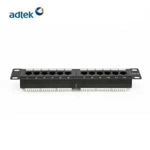 19 Inch 1u CAT6 FTP 12 Ports Networking Patch Panel