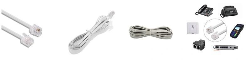 Rj11 6p2c Telephone Wire, Telephone Cable with PVC/PE Jacket