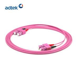 10 Gigabit mm Sc Duplex LSZH Om4 Fiber Optic Patch Cord