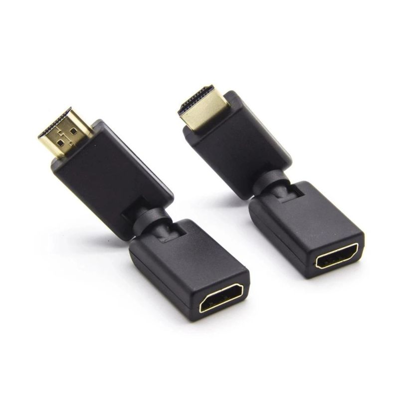 HDMI Splitter Ce RoHS2.0 HDMI 360 Degree Male to Female Rotary Adapter with Free Rotation for HDTV