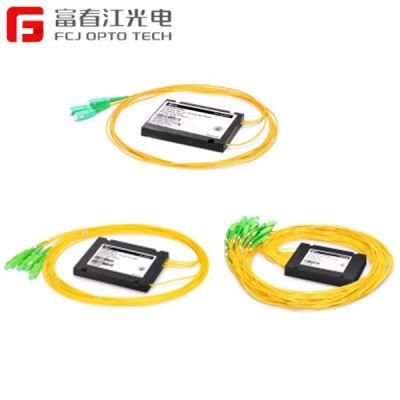 FTTH Cassette Type Fiber Optic Coupler 1X8 PLC Splitter Lgx ABS Box Module Inserted Type PLC Splitter with Sc/APC Connector