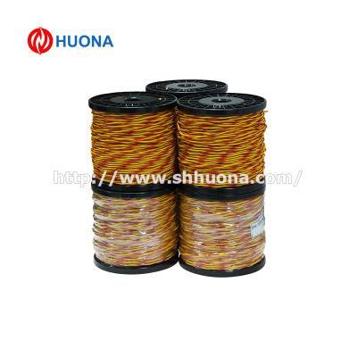 2X 0.51 mm Red-Yellow Fiberglass Insulated Type K Thermocouple Extension Wire with High Temp. 800c