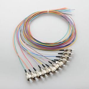 12 Core Sm 9/125 1 Meters FC 12 Color 0.9 Single Mode FTTH Fiber Optical Bundle Pigtail