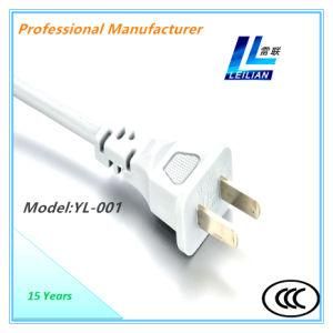 Electrical Plug Cord Yl-001 with 6A/10A 2-Pin CCC Approved
