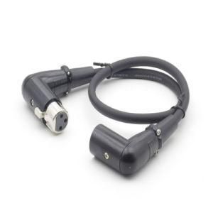 Zinc Alloy 3pin XLR Cable Angle Female to Male