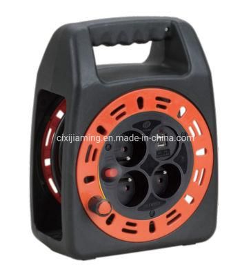 Jm0120A-Cr-F15mu French Type Cable Reel with Children Protection and 2*Usbs