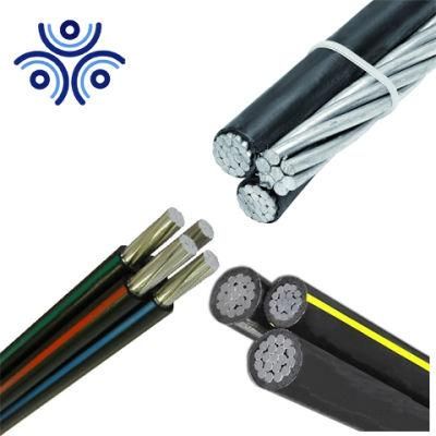 Electric 0.6/1kv Power Aluminum Conductor XLPE Insulated Overhead Aerial Bunched Cable, Duplex/Triple/Quadruplex Service Drop/Urd/ABC Wire