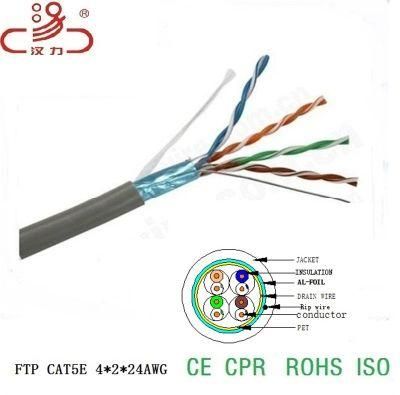 Outdoor 4 Pair Cat5e FTP 4X2X24AWG Network Cable/FTP Cat5e
