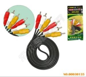 Factory Price 1.5m AV Cable Male Signal Line Video Cable (AV-613A-1.5m-white)