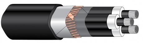 6/10 (12) Kv XLPE Insulated PVC Sheathed Unarmoured Power Cable