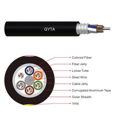GYTA Underground 24 48 Core Armoured Fiber/Fibra Optic/Optical Cable