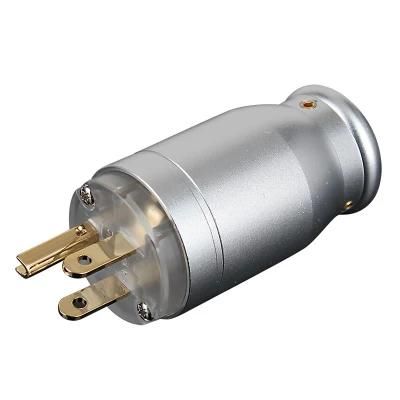 Hh3223 HiFi Copper Series Us AC Power Plug Aluminum