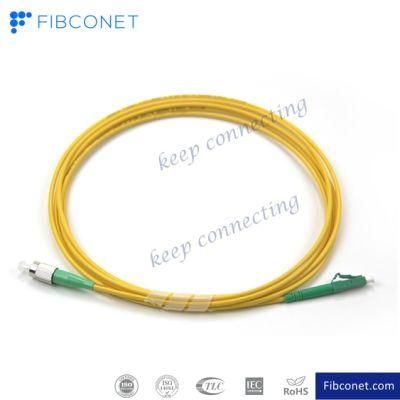 FTTH Single Mode 9/125 Simplex LC/APC - FC/APC LSZH Fiber Optic Patch Cord