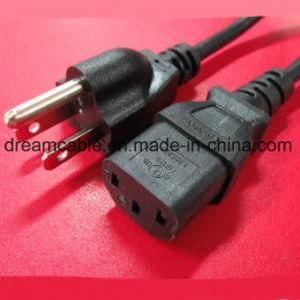 1.2m Black UL NEMA 5-15p Us Power Cord