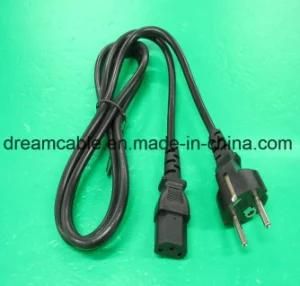 1.5m Black VDE Straight Type Cee EU Power Cord