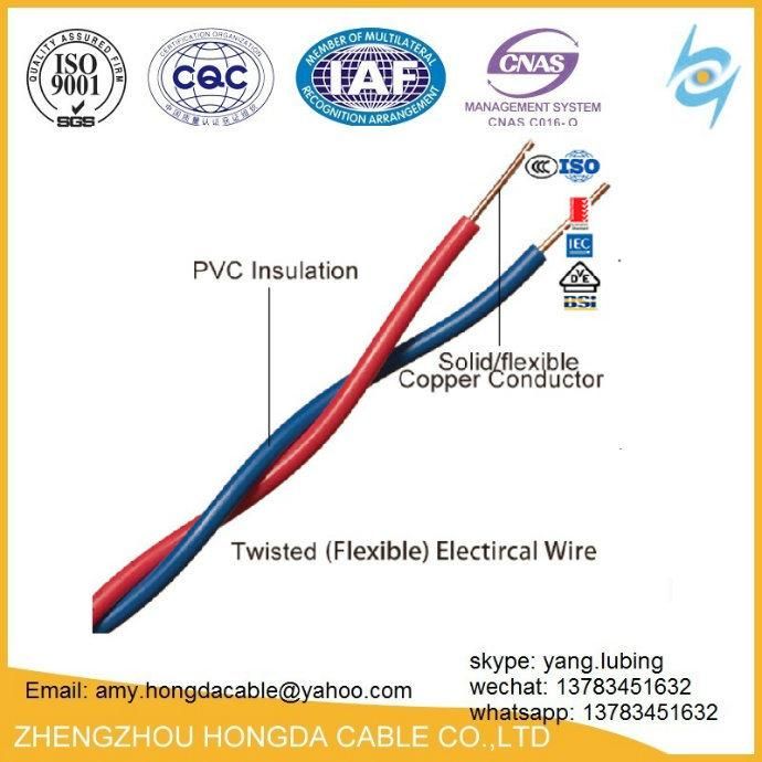 2.5mm 4mm Flexible Copper PVC Insulated BV Bvr Building Electric Wire