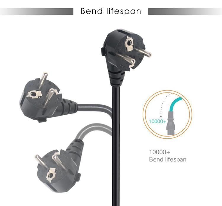 IEC 320 C13 Power Supply Cord 1.8m Schuko Cee 7/7 EU Plug Power Cable for PC Computer PSU