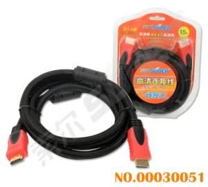 Double Loop HDMI to HDMI Cable Golden Connector HDMI Line
