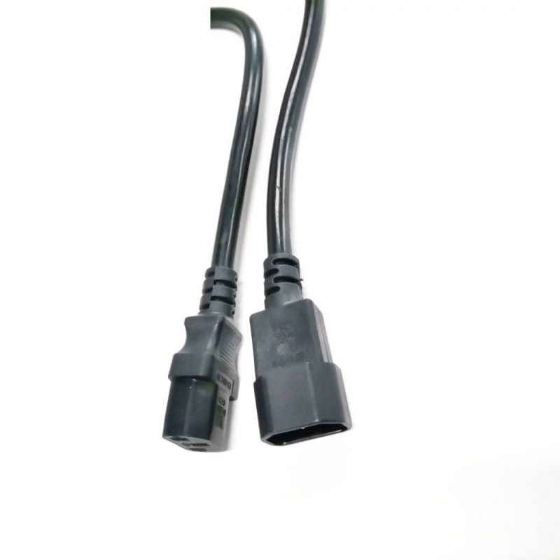 ETL VDE UL 3 Prong IEC Electric Extension Cable Female to Male AC Computer Monitor C13 C14 Connector Power Cord