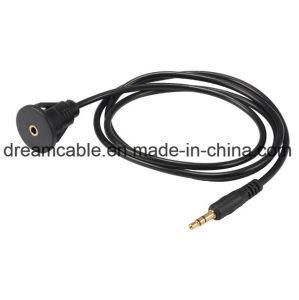 3.5mm Audio Male to Female Waterproof Dashboard Cable 2m with Bracket