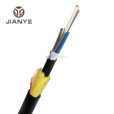 ADSS Fiber Optic Cable Outdoor Double Jacket Aerial Kevlar G652D Manufacturer 6 12 24 48 Core Fiber Optic Cable