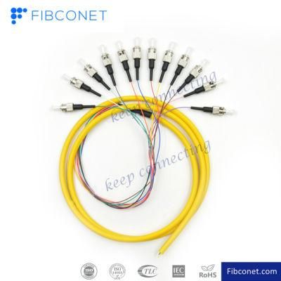 FTTH Single Mode 12 Core Distribution St Upc APC Fan-out Bundle Fiber Optic Pigtail