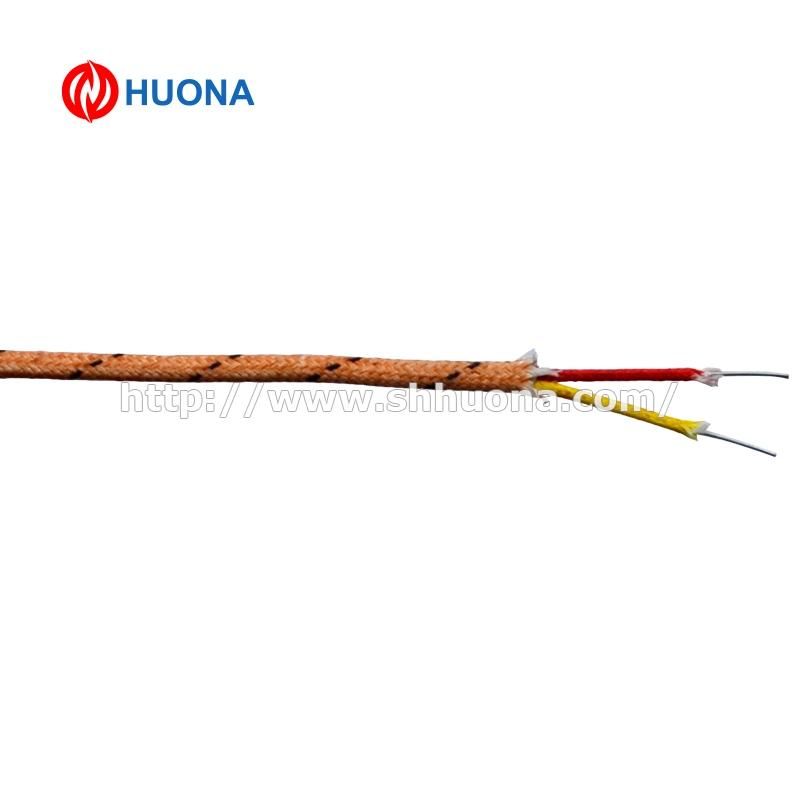 K Type Thermocouple Wire with Red and Yellow ANSI Color Code 1000 Degrees High Temp. Insulation