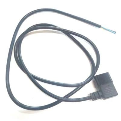 1.6m 3*1.5mm2 Black Angled C13 to Stripped End Power Cord