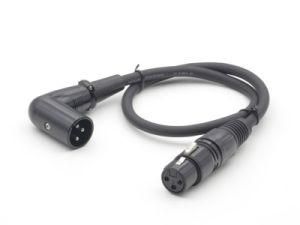 Right Angle 3pin DMX Cable Microphone Extension Cable XLR 90 Degree Extension Cable
