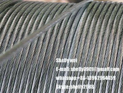 1X7 Ehs 1/ 4 &prime; Galvanized Steel Cable Stay Wire Guy Wire ASTM A475 Class a