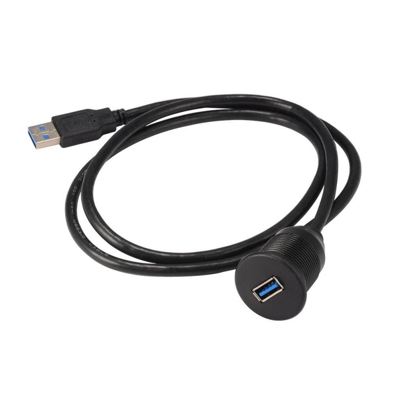 USB Dash Flush Mount Extension Cable Male to Dashboard Panel